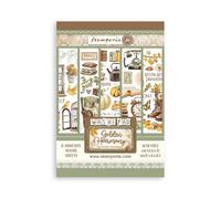 Stamperia - Washi Pad for Scrapbooks, Albums, Cards, Bullet Journals and More, Translucent and Easy to Cut, Acid Free, Perfect for Hobbies, Crafts, and Gifting (Golden Harmony) (A5) (8 Sheets)
