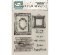 Stamperia WTK203 Acrylic Stamp, Brown/Black, 14 x 18 cm