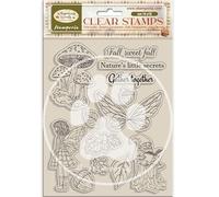 Stamperia WTK225, Acrylic Stamp Mushrooms and Fairies, 14 x 18 cm, 3 Count