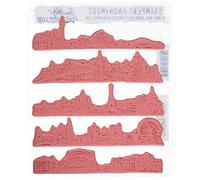 Stampers Anonymous AGCMS224 _AGW Cling Cityscapes Mounted Stamp, Grey, 7"X8.5"