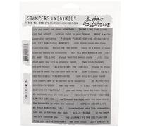 Stampers Anonymous_AGW Cling RBBR Stamp Set Tiny Text, Rubber, One Size