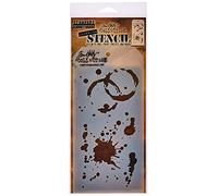 Stampers Anonymous_AGW AGTHS009 Splatters Layered Stencil, 4-1/8 inch x 8-1/2 inch, package may vary