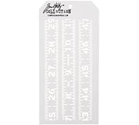 Stampers Anonymous_AGW AGTHS012 Measured Layered Stencil,White, 4-1/8 inch x 8-1/2 inch