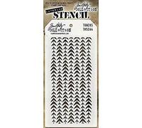 Stampers Anonymous_AGW Tim Holtz Stencils Tracks, White