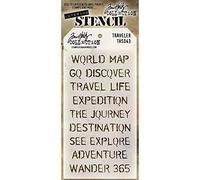 Stampers Anonymous_AGW Tim Holtz Stencils Traveler, White