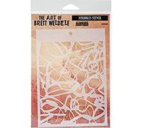 Stampers Anonymous Brett Weldele Stencils, Multi-Colour, 0.25 x 14.6 x 22.86 cm
