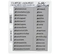 Stampers Anonymous CMS-LG-183 Tim Holtz Cling Rubber Stamp Set 7-inch x 8.5-inch, Hashtags