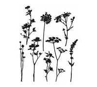 Stampers Anonymous CMS253 Tim Holtz Cling Stamps 7-inch X 8.5-inch Wildflowers