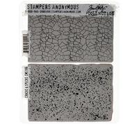 Stampers Anonymous Cracks and Specks Tim Holtz Cling Mounted Stamp Set,7"X8.5"