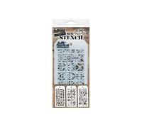 Stampers Anonymous Mini Stencil Set #41 (3 Ea.), Opaque, Small