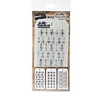 Stampers Anonymous MST032 Tim Holtz Mini Layered Stencil Set, Multi-Colour