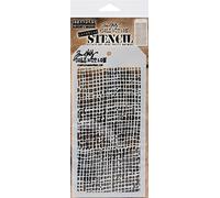 Stampers Anonymous Plastic Tim Holtz Layered Stencil 4.125-inch x 8.5-inch, Burlap