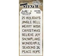 Stampers Anonymous Plastic Tim Holtz Layered Stencil 4.125-inch x 8.5-inch, Christmas