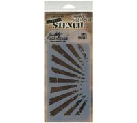 Stampers Anonymous THS-003 Plastic Tim Holtz Layered Stencil 4.125-inch x 8.5-inch, Rays , White