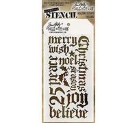 Stampers Anonymous THS066 Tim Holtz Layered Stencil, Multi-Colour, 4.125 x 8.5-Inch