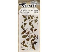 Stampers Anonymous, Tim Holtz 4.125" x 8.5",Holly Bough Stencil