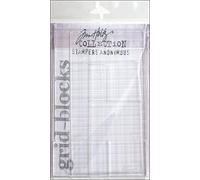 Stampers Anonymous Tim Holtz Acrylic Grid Block Set-9Pcs