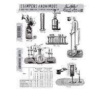 Stampers Anonymous Tim Holtz Cling Rubber Stamp Set 7-inch x 8.5-inch, Laboratory