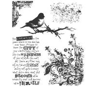 Stampers Anonymous Tim Holtz Cling Rubber Stamp Set, Urban Tapestry