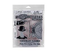 Stampers Anonymous Tim Holtz Cling Stamps 7-Inch x 8.5-Inch-Dapper