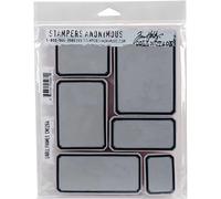Stampers Anonymous Tim Holtz Cling Stamps 7-Inch x 8.5-Inch-Label Frames