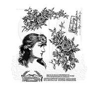 Stampers Anonymous Tim Holtz Cling Stamps 7-inch X 8.5-inch Lady Rose