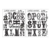 Stampers Anonymous Tim Holtz Cling Stamps 7"X8.5", Cirque Alphabet
