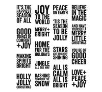 Stampers Anonymous Tim Holtz Cling Stamps 7''X8.5''-Bold Tidings Mini -CMS-LG-440 (CMS440)