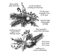 Stampers Anonymous Tim Holtz Cling Stamps 7''X8.5''-Cozy Christmas -CMS444