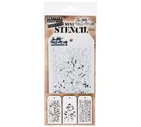 Stampers Anonymous Tim Holtz Mini Layered Stencil Set #10,Multicoloured,8.61x21x0.2 cm