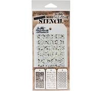 Stampers Anonymous Tim Holtz Mini Layered Stencil Set #17,8.61x21x0.2 cm