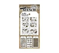 Stampers Anonymous Tim Holtz Mini Layered Stencil Set #2,Multicolor,8.61x21x0.2 cm