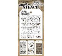 Stampers Anonymous Tim Holtz Mini Layered Stencil Set 3/Pkg-Set #3