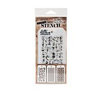 Stampers Anonymous Tim Holtz Mini Layered Stencil Set #7,8.61x21x0.2 cm
