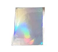 Stamping Foil Paper 50Pcs Gold Black Red Laminator Laminating Transfer on Elegance Laser Printer Craft 20x29cm A4(Laser Silver)