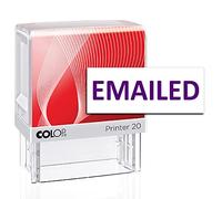 Stampolo EMAILED Colop P-20 Self-Inking Office Stationary Custom Rubber Stamp Personalized Pre Ink Stamp Voilet 14 X 38 MM