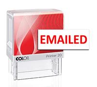 Stampolo EMAILED Colop P-20 Self-Inking Office Stationary Custom Rubber Stamp Personalized Pre Ink Stamp Red 14 X 38 MM