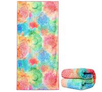 stampringt Extra Large Cute Boho Tie Dye Beach Towels for Adult Girls, Big Oversized Thick Microfiber Terry Cloth Sandproof Quick Dry 30 x 60