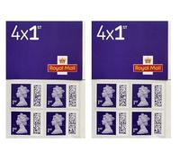 Stamps 1st Class (8 Pack) 2x Books of 4 First Class Stamps with QR Barcode - Royal Mail 1st Class Stamps - Postage Stamps - Letter Stamps - Royal Mail Stamps - Standard Letter Stamp 8x 1st Class Stamp