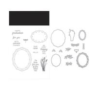 Stamps and Dies for Card Making, Stamps and Dies Set for Valentine Christmas Halloween, Die Cut DIY Scrapbooking Album Greeting Card Making Kit (#N)