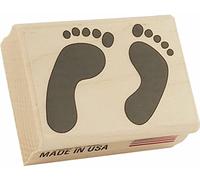 Stamps by Impression Feet, Footprints Rubber Stamp, Medium (1.25" x 1.75")