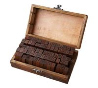 Stamps for Crafting - Timber Stamp Collection, Engraved Wood Stamp Set | Art Projects Retro Stamps Letters Numbers, Wood Stamps Vintage Seals, Crafts Decorative Stamp Set, 70 Scrapbooking Supplies