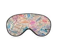 Stamps Travel Europe Antique Badges Sleep Eye Mask Blocks Light Cover Eyeshade for Men Women
