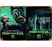 Stan Against Evil Season 1 2 3 Dana Gould Show Art Vintage Funny Tin Sign Metal Tin Sign 8X12 Inch for Cafe Bar Bedroom Wall Decorative