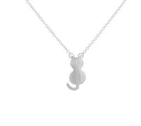 Stan-Deed Accessories Jewellery Cute Little Cat Necklaces Women Fashion Kitten Animal Necklace Gifts for Girls, Gold sterling silver copper