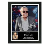 Stan Lee Signed Autograph Photo Print Poster Mounted Wall Art (10x12) Actor Artwork for Home & Office Decor Gift
