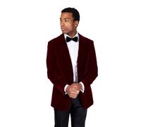 Stan Velvet Tuxedo Smoking Jacket XPOSED Maroon 54