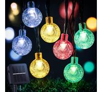 STANBOW Solar String Lights - 30FT/9M, 60 LED, Waterproof, Crystal Ball Lights with 8 Modes, Multicoloured, Decorative for Home, Yard, Patio, Party, Wedding