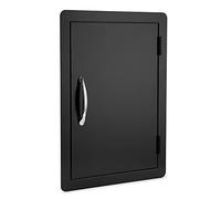 Stanbroil BBQ Access Door - 17W x 23H Inch Wall Construction Flush Mount Single Vertical Door for Outdoor Kitchen, BBQ Island, Grilling Station, Outside Cabinet - Black