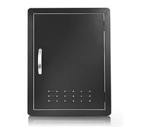 Stanbroil BBQ Outdoor Kitchen Door, Black Steel Single Vertical Access Door Perfect for Outdoor Kitchen, BBQ Island, Grilling Station -17 1/4" by 24 1/4"
